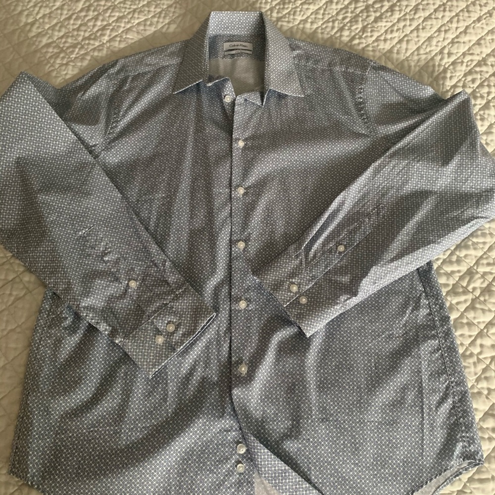 Calvin Klein Patterned Dress Shirt